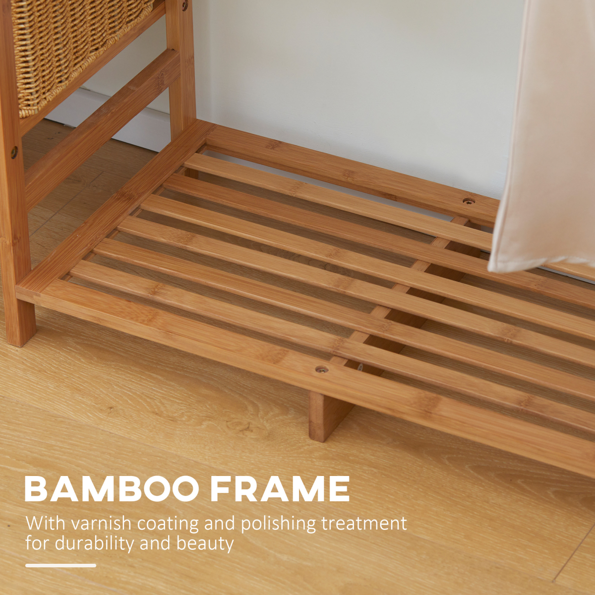 Eco Bamboo Clothes Rail 6 Tier Shelves For Home Use - HOMCOM - Home Symphony