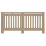 VidaXL Radiator Cover Set 2 Pcs Brown 172 x 19 x 81.5 Cm Engineered Wood Modern Living Room - vidaXL - Home Symphony