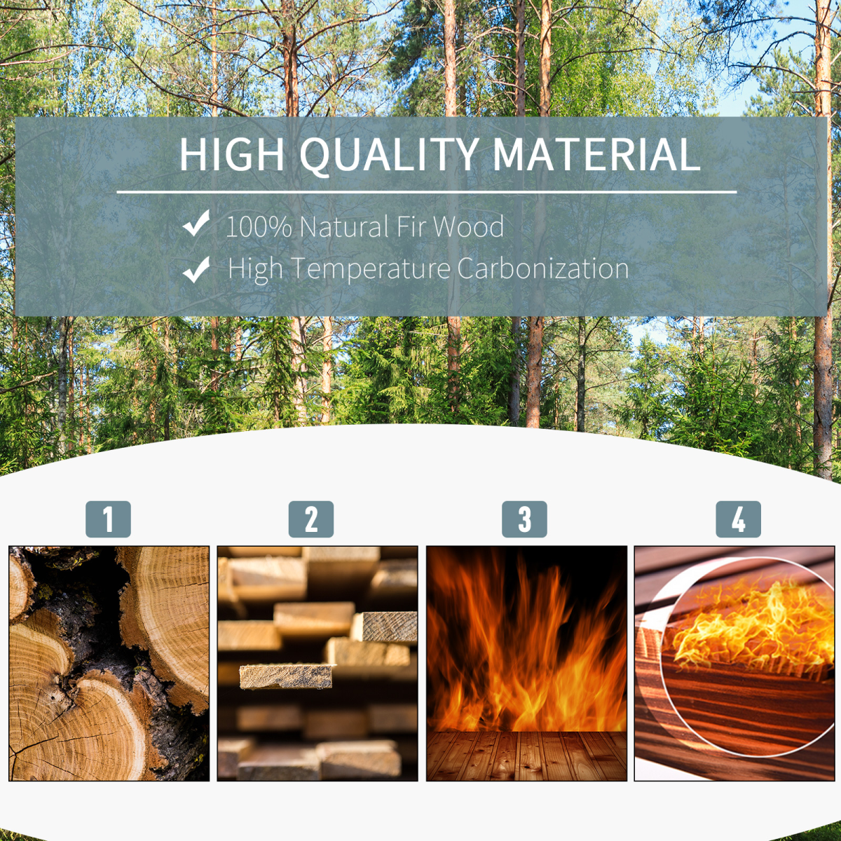 Outsunny raised bed planter 100x36.5x36 cm - elevated wooden garden bed with drainage for vegetables, herbs, flowers.