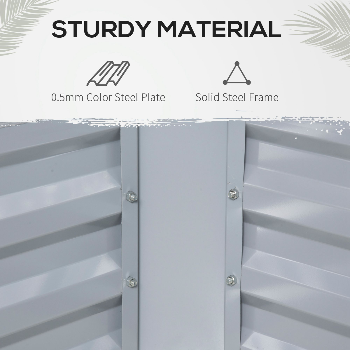Premium Steel Raised Garden Box Dual Use Greenhouse Kit: steel raised bed and glasshouse in one, growing space.