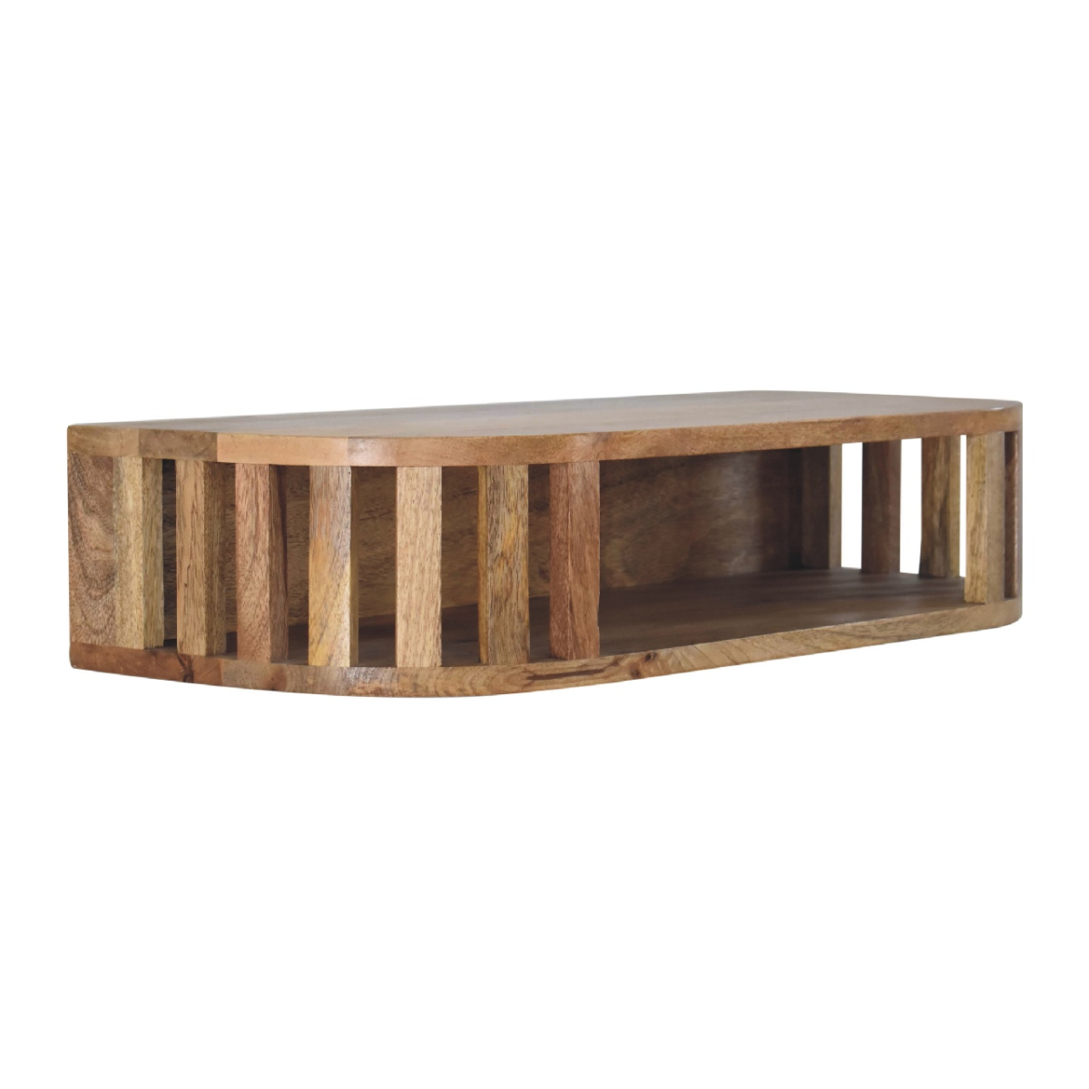 Artisan Furniture Ariella Floating Console Table Solid Mango Wood Open Shelf Japanese Design Living Room - Artisan Furniture - Home Symphony