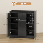 HOMCOM Shoe Cabinet 4-Tier Adjustable Entryway by HOMCOM