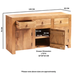 Indian Hub Toko Light Mango Large Sideboard - Sideboard