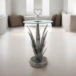 MSL 79CM METAL TABLE leaf design - Lamp