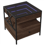 VidaXL Coffee Table 50x50x51 Cm Infinity LED Mirror RGB Living Room Accent For Modern Living Rooms by vidaXL