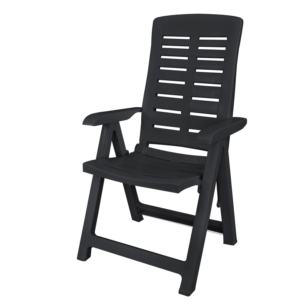 VidaXL Outdoor Dining Set 11 Piece Plastic Anthracite Patio - vidaXL - Home Symphony