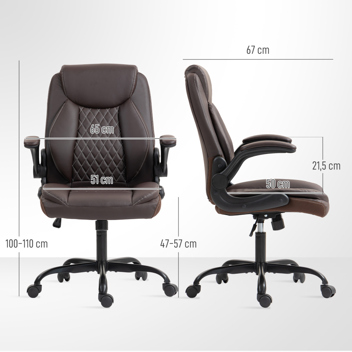 Ergo Office Chair 46-54cm Massage For Home Office - N/A - Home Symphony