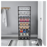 10 Tier Stackable Shoe Rack Storage Shelves - Stainless Steel Frame Holds 50 Pairs Of Shoes - N/A - Home Symphony