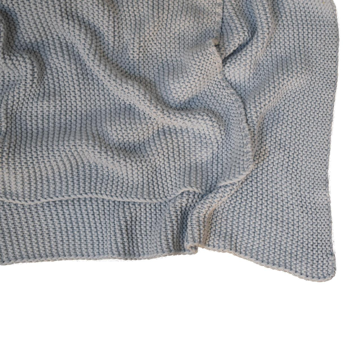 Artisan Furniture Double Blue Knit Throw, hand-knitted for comfort, adds a timeless touch to any home decor.