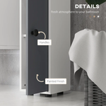 kleankin kleankin Slim Bathroom Cabinet, Toilet Roll Storage w/ Open Shelves, Grey - Display Cabinet
