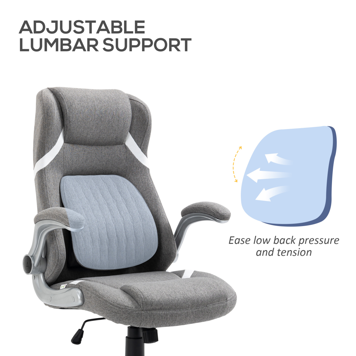 Vinsetto Office Chair 44-52cm Tilt Home Office