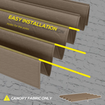 Outsunny Outsunny Pergola Sun Shade Cover Roof Replacement for 3 x 2.15m Pergola, Coffee - Gazebos