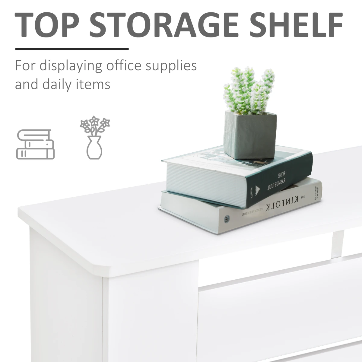 HOMCOM Radiator Cover Cabinet Medium Slatted Ventilation Top Shelf Child Safe Wall Mounted by HOMCOM