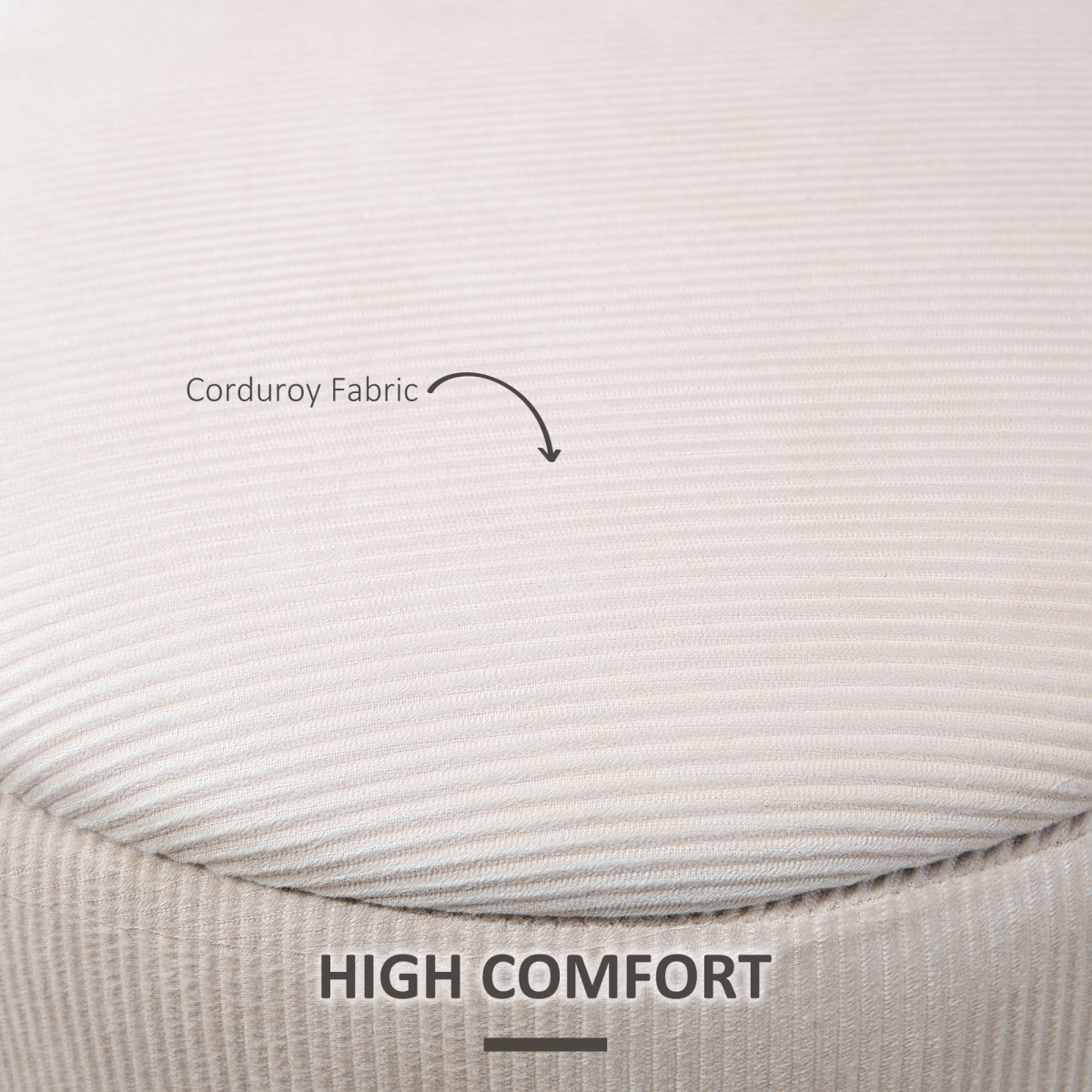 HOMCOM Storage Ottoman Set Of 2 Corduroy - HOMCOM - Home Symphony