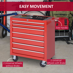 Durhand Roller Tool Cabinet 7 Drawer Garage - Homcom - Home Symphony