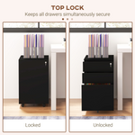 Vinsetto File Cabinet Compact Locking Home Office - Vinsetto - Home Symphony