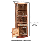 Indian Hub Coastal Narrow Bookcase - Bookcase