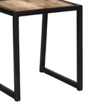 Indian Hub Cosmo Industrial Metal & Wood Dining Chair (Set of 2) - Dining Chairs