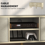 HOMCOM Modern TV Cabinet with Shelves Drawers for Bedroom by HOMCOM