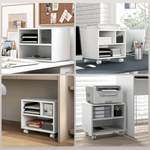 HOMCOM Homcom Printer Stand On Wheels For Home Office - Desk