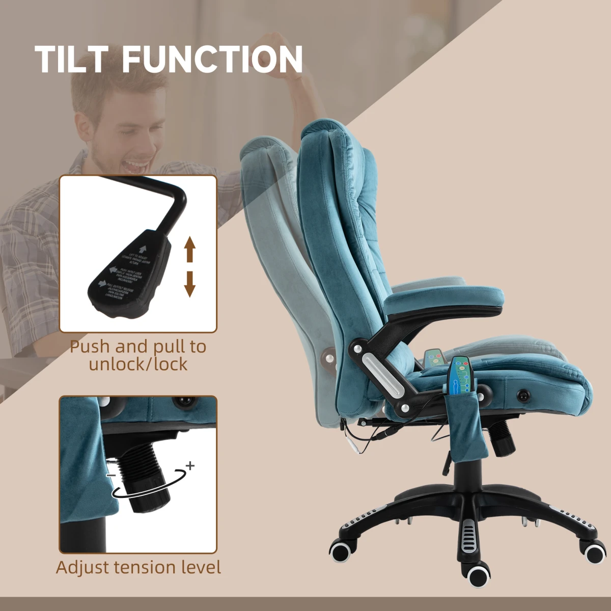 Premium Executive Recliner Std 360 Massage Office by Unbranded