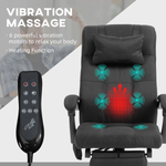 Premium Massage Office Chair Height 112 To 120cm With 155 Degree Recline 5 Massage Modes Lumbar Heat For Home Use by N/A