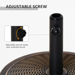 Outsunny Outsunny Cantilever Offset Umbrella Base Cement Parasol Stand, Black - Parasol