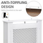 HOMCOM MDF Radiator Cover 78Lx19Wx82Hcm Diamond Grill - Radiator
