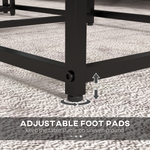 HOMCOM Nesting Coffee Tables Three Piece White Marble Top With Steel Frames Adjustable Feet Living Room - HOMCOM - Home Symphony