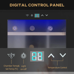 HOMCOM 24 Bottles Wine Fridge with Glass Door Digital Touch Screen Control LED Light - Wine Rack
