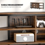 HOMCOM 50in Corner TV Stand Shelves Rustic Brown LivingRoom by HOMCOM