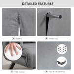 HOMCOM 2 Seater Sofa Bed Click Clack Light Grey Living Room - HOMCOM - Home Symphony