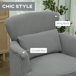 HOMCOM Armchair Wingback Corduroy Cushioned For Living Room by HOMCOM