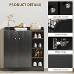 HOMCOM Shoe Cabinet 4-Tier Adjustable Entryway by HOMCOM