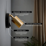 LEDSone Rotatable GU10 Spotlight Single Head Wall Light with On-Off Switch-5631 - Spotlight