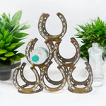 MSL 40CM ANTIQUE BRASS 6 BOTTLE WINE RACK - Wine Rack