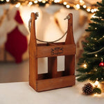 MSL 39CM WOODEN 2 BOTTLE WINE HOLDER - Wine Rack