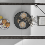 Stylishly set up the Outsunny Folding Garden Table with Large HDPE Top and Powder-Coated Steel Frame for Outdoor Entertaining.