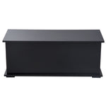 HOMCOM Ottoman Storage Box 100Lx40Wx40H With Lid Sturdy Chipboard Black For Living Room - Homcom - Home Symphony