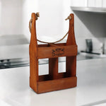 MSL 39CM WOODEN 2 BOTTLE WINE HOLDER - Wine Rack