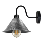 Un-branded Brushed Silver Wall Light Cone Shade E27 Dimmable Hallway - Wall Lights