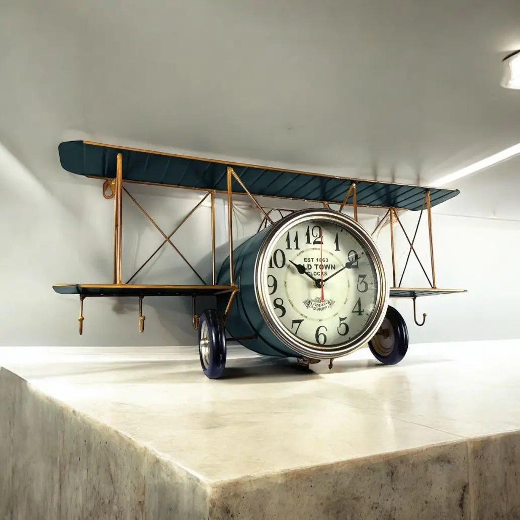 MSL 64CM AEROPLANE TABLE CLOCK - Clock