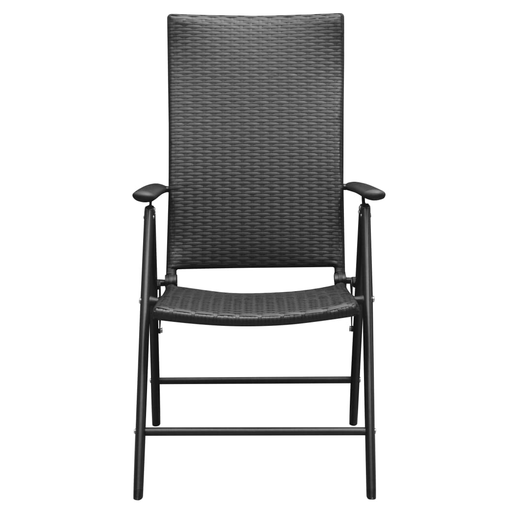 VidaXL Garden Dining Set 3Pc Black Brown Weatherproof Patio - vidaXL - Home Symphony