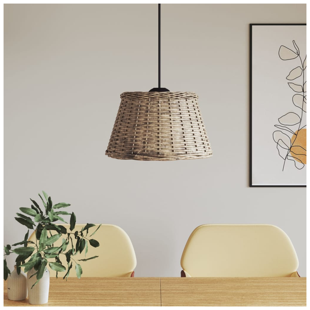 VidaXL Wicker Ceiling Lamp Shade Diameter 50 Cm Height 30 Cm Natural Handcrafted Pendant Light for Living Room - vidaXL - Home Symphony