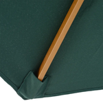 Outsunny Outsunny Wooden Garden Parasol with Rope Pulley Mechanism and 8 Ribs Dark Green - Parasol