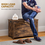 HOMCOM Storage Chest Bench 2 Hinges Living Room - HOMCOM - Home Symphony