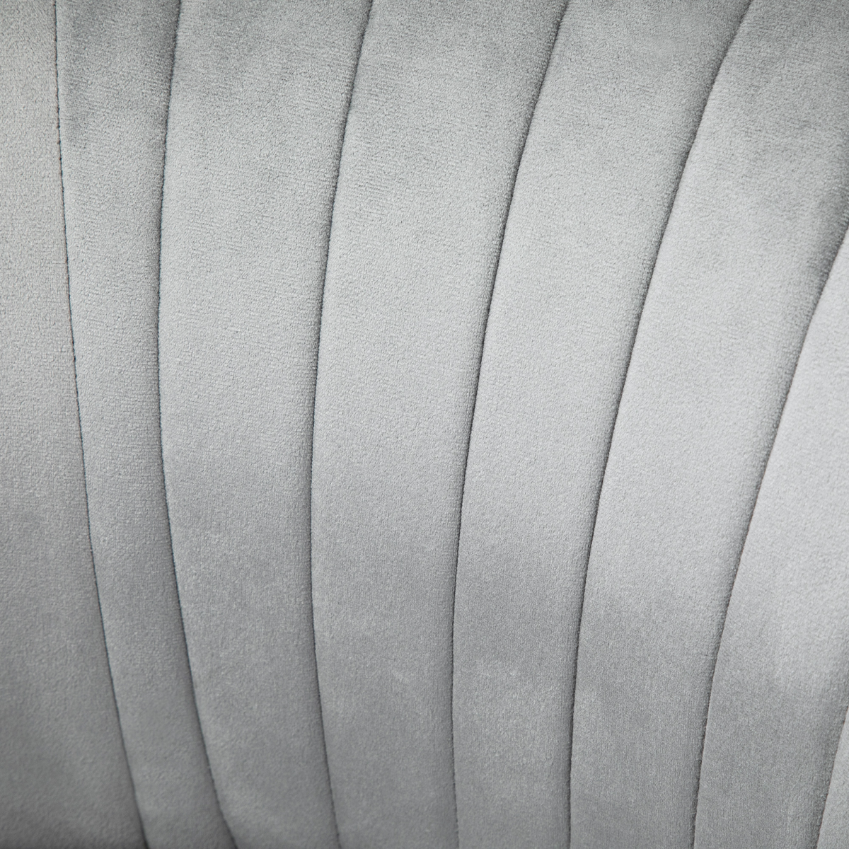 Velvet Feel Accent Chair Ottoman TubSeat Padding Wood Legs fabric close-up in soft shade, Home Symphony.