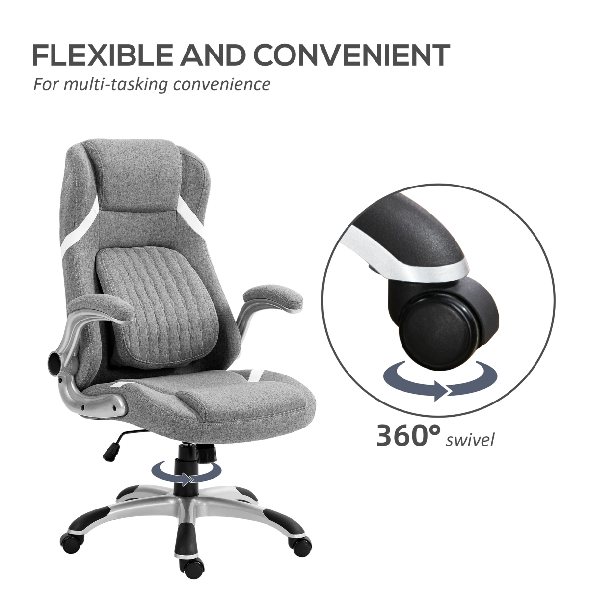 Vinsetto Office Chair 44-52cm Tilt Home Office