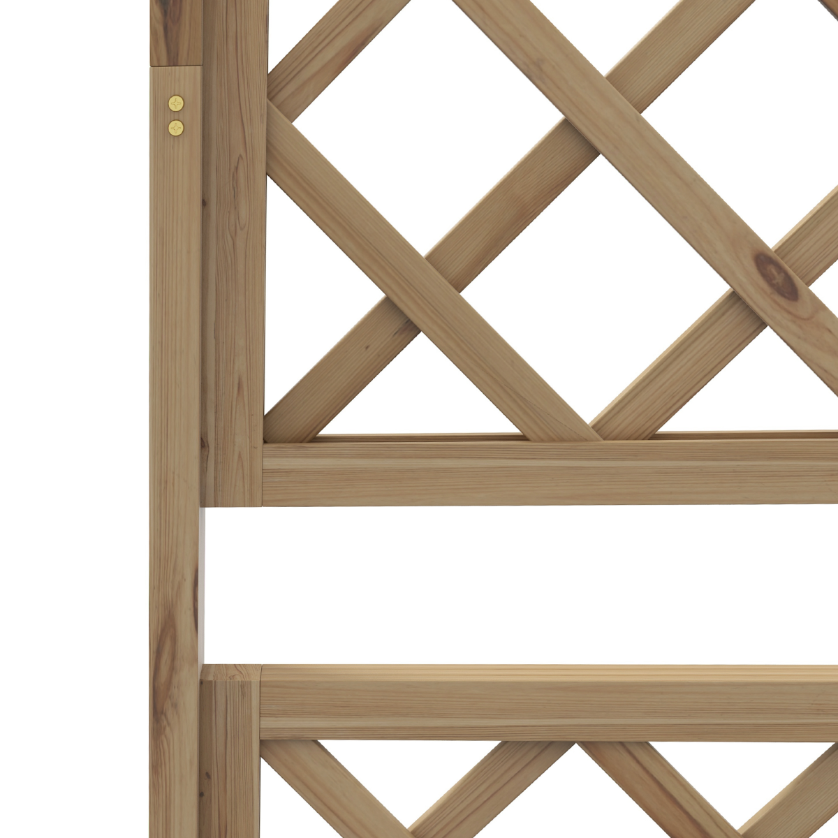 Outsunny Trellis Planter 60x40x80cm with back lattice in natural fir wood.