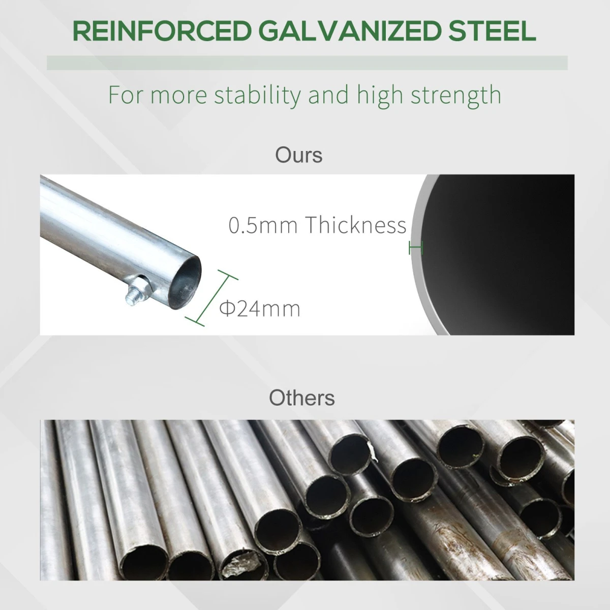 Outsunny Reinforced Walk In Polytunnel Greenhouse 6M By 3M Steel Frame Ideal For Year Round Gardeners - Greenhouse